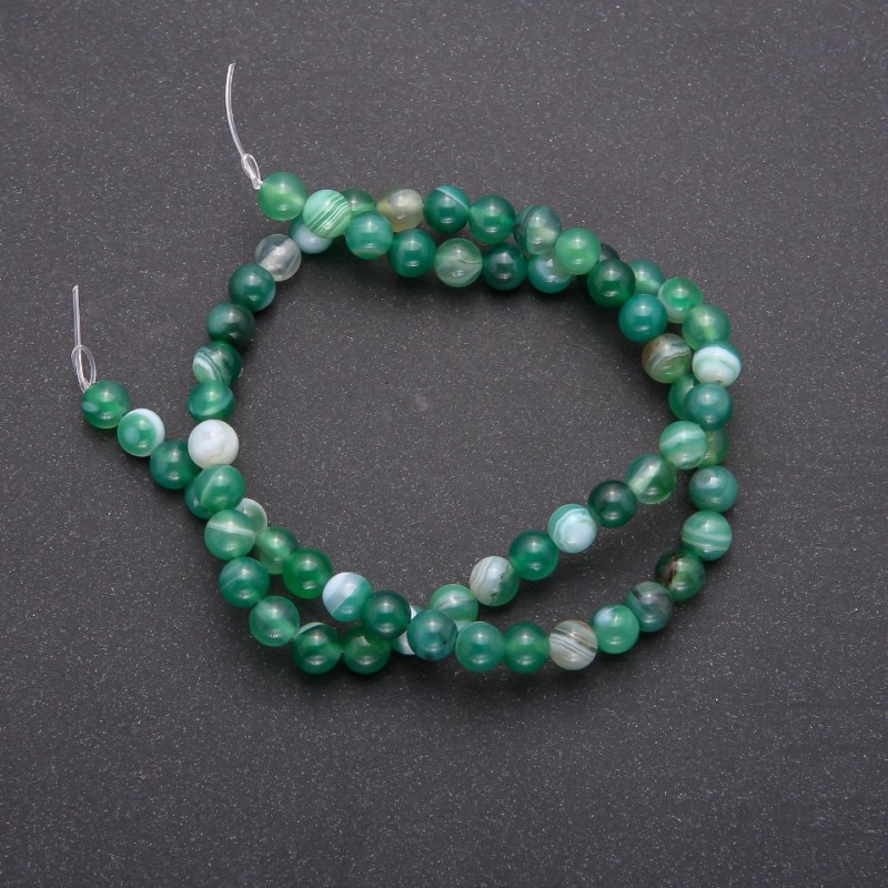 Agate Natural Stone Beads, Smooth Round, Diameter 6(+-)mm, Strand Length 38+-cm