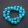 Turquoise beads (made for crafting) smooth round bead, diameter 12 (+/-) mm, strand length 38 +/- cm