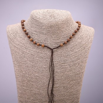 Black Neck Cord with Beads, Length 60cm