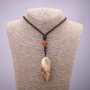 Picture Jasper Natural Stone Pendant 20x50mm (+-) on Cord, Length 70cm