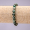 Natural Fuchsite (Muscovite) Stone Bracelet, Smooth Round 8(+/-)mm, Length 18cm+/- Stretch