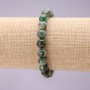Natural Fuchsite (Muscovite) Stone Bracelet, Smooth Round 8(+/-)mm, Length 18cm+/- Stretch