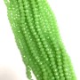 Czech Crystal Beads Semi-Matte Light Green "Rondelle", diameter 8x6mm strand, length 42cm+