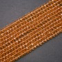 Czech Crystal Beads Clear Amber "Rondelle", diameter 6x4.5(+/-)mm strand, length 38cm