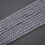 Czech Crystal Beads Matte Dark Gray "Rondelle", diameter 6x4.5(+/-)mm, thread length 38cm