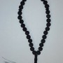 Lava Prayer Beads with Shungite Accents, 33 Beads, Diameter 12mm+
