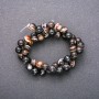 Agate Beads on Thread, Smooth Round, Diameter 8 (+/-) mm, Length 38cm