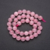 Rose Quartz Beads, Smooth Round, Diameter 10 (+/-) mm, Length 38cm