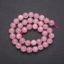 Rose Quartz Beads, Smooth Round, Diameter 10 (+/-) mm, Length 38cm
