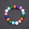 Cat's Eye Bracelet, assorted colors, smooth round beads, diameter 12(+-)mm, length 18cm