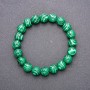 Malachite Bracelet, Faceted Bead, Diameter 10(+-)mm, Length 18cm on Elastic Cord