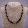 Agate Stone Necklace, Smooth Bead, Diameter 10(+-)mm, Length 45cm