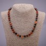 Agate Stone Necklace, Smooth Bead, Diameter 8(+-)mm, Length 48cm