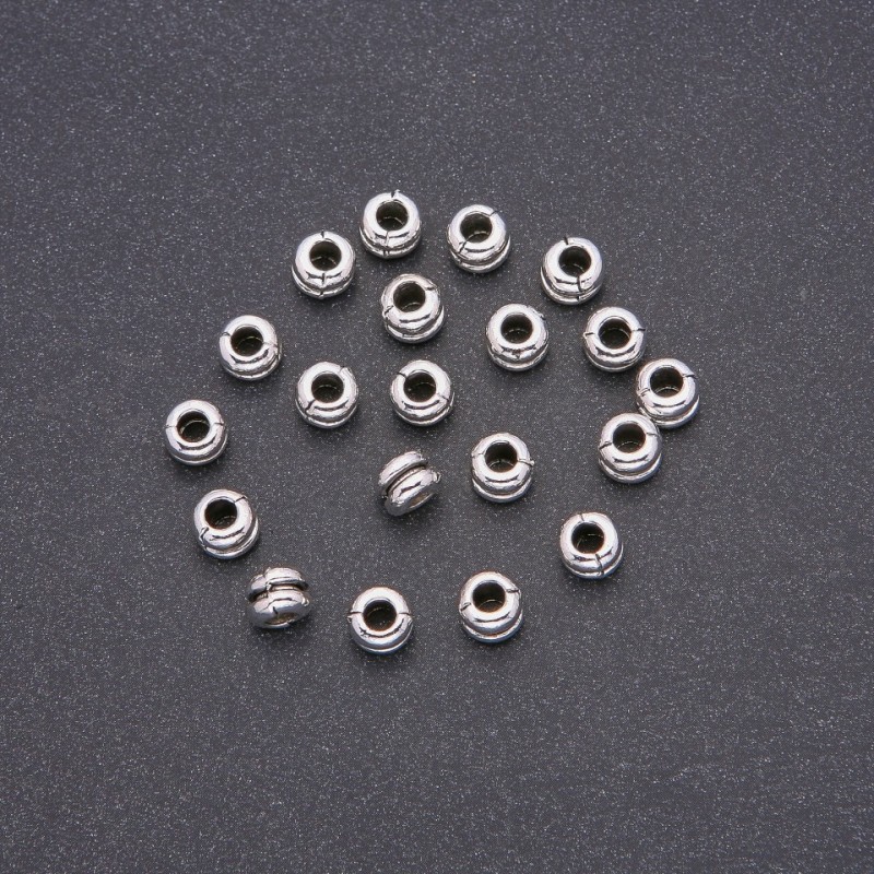 Bead Spacer Finding, diameter 6mm, pack 20g +/- 34pcs