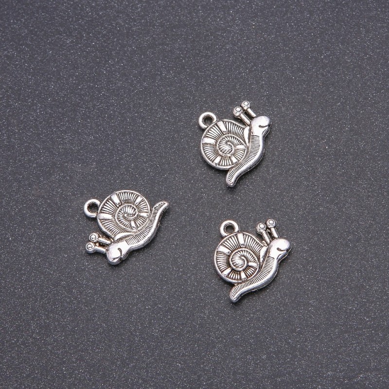 Snail Pendant Finding, diameter 16x18mm, pack 20g +/- 12pcs