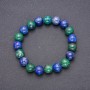 Azurite Natural Stone Bracelet, smooth bead, diameter 10(+-)mm, length 18cm, on elastic band