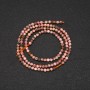 Rhodochrosite Beads, Faceted Round, Diameter 2(+/-)mm, Length 38cm