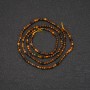 Tiger's Eye Beads on a Strand, Faceted Round, Diameter 2(+/-)mm, Length 38cm