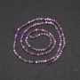 Amethyst Beads on a Strand, Faceted Round, Diameter 2(+/-)mm, Length 38cm