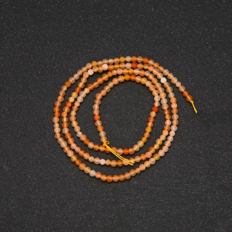 Citrine Beads, Faceted Round, Diameter 2(+/-)mm, Length 38cm