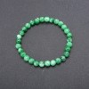 Synthetic Chrysoprase Stone Bracelet on Elastic, Smooth Round Bead, 6(+/-)mm Diameter, 18cm Circumference