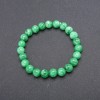 Synthetic Chrysoprase Stone Bracelet on Elastic, Smooth Round Bead, 8(+/-)mm Diameter, 18cm Circumference
