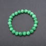 Synthetic Chrysoprase Stone Bracelet on Elastic, Smooth Round Bead, 8(+/-)mm Diameter, 18cm Circumference