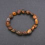 Tiger's Eye Bracelet on Elastic, Tumbled, 10x12(+/-)mm, 18cm Circumference