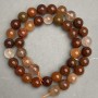 Rutilated Quartz Beads, smooth ball shape, diameter 10 (+ -) mm, length 38cm