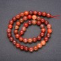 Natural Red Rutilated Quartz Stone Beads, Smooth Round, Diameter 10 (+/-) mm, Length 38cm