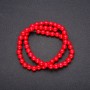 Coral (Pressed) Beads on a Strand, Smooth Round, Diameter 6mm +/-, Length 40cm+
