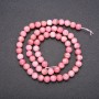 Natural Rhodochrosite Stone Beads, Smooth Round, Diameter 6 (+/-) mm, Length 38cm
