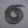 Shungite Natural Stone Beads on Strand, Smooth Round Bead, 6mm +/-, 38cm Length