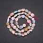 Natural Stone Beads Morganite Tumbled, Diameter 7x9(+/-)mm, Length 38cm