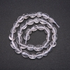 Natural Stone Beads Rock Crystal Tumbled, Diameter 8x10(+/-)mm, Length 38cm