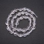 Natural Stone Beads Rock Crystal Tumbled, Diameter 8x10(+/-)mm, Length 38cm