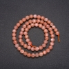 Natural Stone Beads Selenite Smooth Round, Diameter 6(+/-)mm, Length 38cm