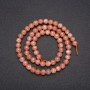 Natural Stone Beads Selenite Smooth Round, Diameter 6(+/-)mm, Length 38cm