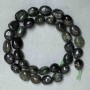 Natural Stone Beads Seraphinite Tumbled, Diameter 10x12(+/-)mm, Length 39cm+