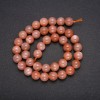Natural Stone Beads Selenite Smooth Round, Diameter 10(+/-)mm, Length 38cm