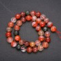 Natural Stone Beads Rutilated Quartz Assorted, Smooth Round, Diameter 10(+/-)mm, Length 38cm