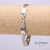 Xuping Bracelet, 7mm Thick, 19cm Length, Rhodium