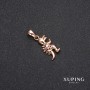 Xuping Dinosaur Pendant with Blue Stones 10x24mm 18k Gold Plated