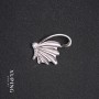Xuping Butterfly Pendant with White Stones 20x29mm Rhodium