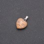 Landscape Jasper Heart Pendant 14x14x23(+/-)mm