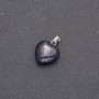 Aventurine Night of Cairo Blue Sand Heart Pendant 14x14x23(+/-)mm