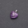 Pendant Heart Amethyst 14x14x23(±)mm