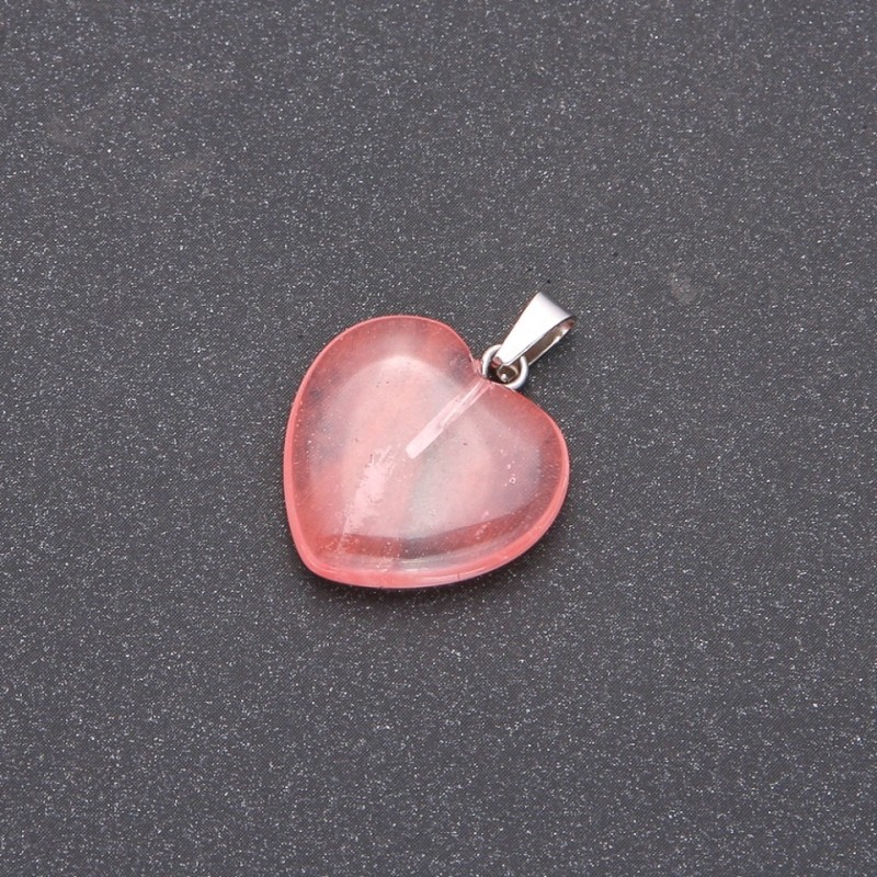 Tourmaline Heart Pendant 19x19x26(+/-)mm