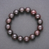 Natural Garnet Stone Bracelet on Elastic Band, Smooth Round Beads, Diameter 12(+-)mm, Length 18cm