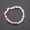 Natural Pink Opal Stone Bracelet on Elastic Band, Tumbled, Diameter 7x10(+-)mm, Circumference 18cm
